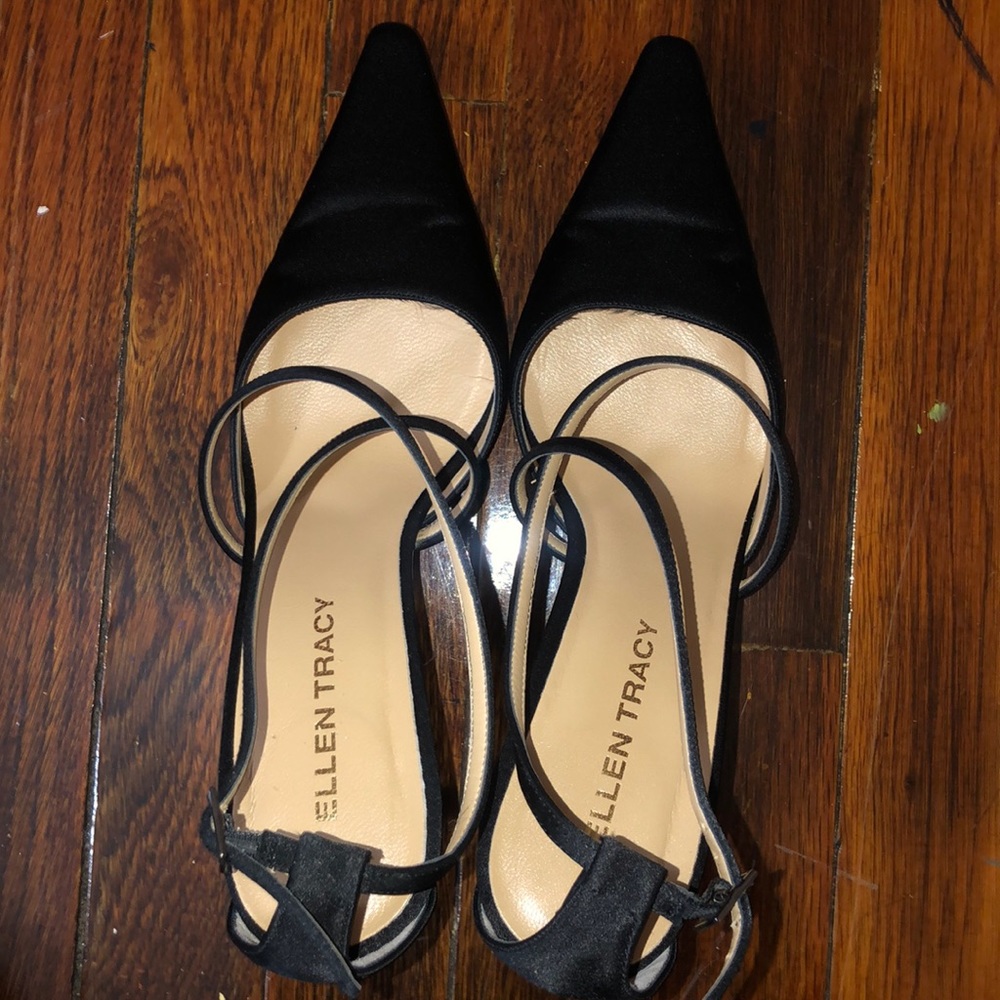 LINDA ALLARD ELLEN TRACY BLACK HEELS